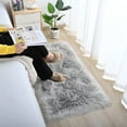 thumbnail image 3 of Junovo Luxury Fluffy Area Rugs Areary Rug for Bedroom Shaggy Rugs Area Carpet for Living Room Bedroom Room,2.3'x5',Gray, 3 of 6