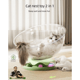thumbnail image 6 of Transparent Space Capsule Cat Bed | All - Season, Play & Sleep Combo | Semi - Enclosed, for Kittens & Adult Cats | M & L Sizes, 6 of 8