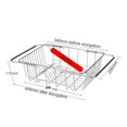 thumbnail image 1 of Estante De Secado De Platos Ajustable Sobre El Fregadero, Estante De Drenaje A Prueba De Herrumbre De Cocina De Acero Inoxidable Para Plato De Plato De Vidrio Speravity HA023618-00, 1 of 7