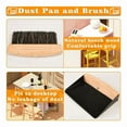 thumbnail image 6 of Small Dust Pan and Brush Set, Mini Hand Broom and Dustpan Set, Wooden Crumb Sweeper for Home Desktop, Sofa Black, 6 of 7