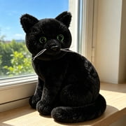 PLPPYFS Chongker Weighted Stuffed Animals, Sitting-Cats-with-Head-Turned-Aside Series Soothing Doll Handmade Realistic Cat P Doll Lifelike Real Cat Size Companion P Doll