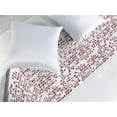 thumbnail image 2 of Alphabet Bed Runner, Weathered Letters Words on the Plain Background Repetitive Pattern, Decorative Accent Bedding Scarf for Hotels Homes & Guest Rooms, Queen, Dark Maroon and White, by Ambesonne, 2 of 3