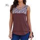 thumbnail image 1 of Chaleco Camiseta Sin Mangas Con Cuello En V Con Estampado De Leopardo Camiseta Sin Mangas De Verano Para Mujer, Rojo Vino, XL sidaley AP002393-19, 1 of 7
