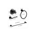 thumbnail image 3 of ANZZI 4-Piece Matte Black Bathroom Accessories Set, 3 of 5