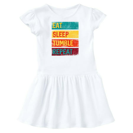 

Inktastic Tumbling Gift Eat Sleep Tumble Repeat Gift Toddler Girl Dress