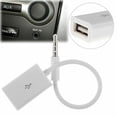 thumbnail image 4 of Portable Flash Drive Port USB Adapter Cable Car Audio Cable Car Aux To USB Converter Adapter Cable Jack Music Audio Player WHITE, 4 of 7