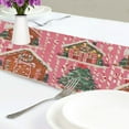 thumbnail image 4 of Yayeee Table Runner 70 inches Long Home Kitchen Dinning Party Decoration, Brown Gingerbread Houses, 4 of 7