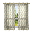 thumbnail image 6 of Yayeee Window Curtains Light Filtering 63"x42" Grommet Panel Pair Home Living Room Decor, Olive Green Flowers, 6 of 7