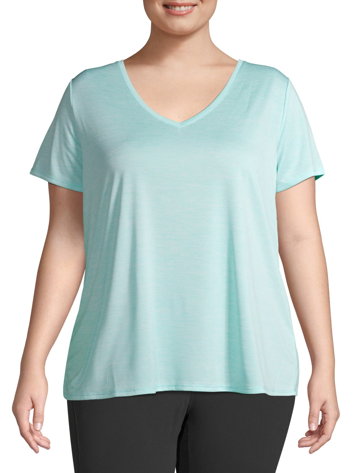 Athletic Works Women's Plus Size Core Wicking V Neck T Shirt - Walmart.com