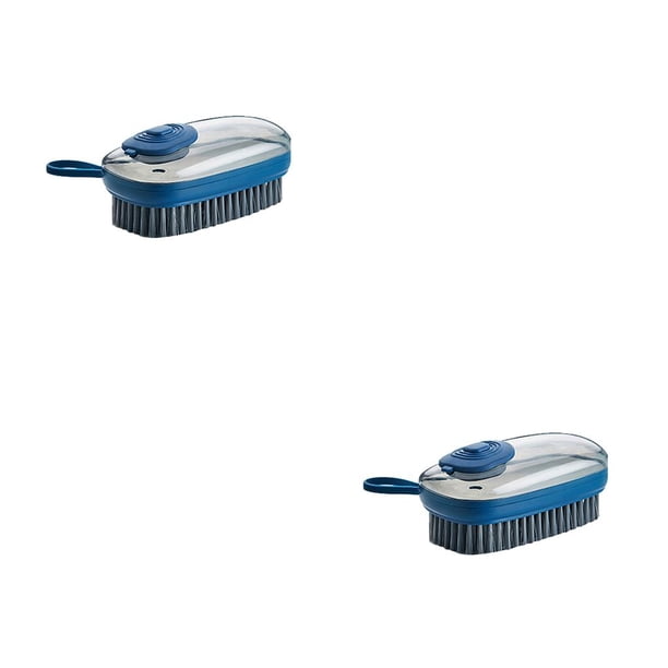 Bewildely Cepillo de limpieza multifuncional, portátil, de plástico, para ropa, zapatos, cepillo hidráulico para lavandería, cepillo de limpieza de azul oscuro 2piezas Bewildely CBP153017