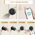 thumbnail image 2 of Fingerprint Door Lock with App Control and Keys, Smart Door Knob for Bedroom, Black, 2 of 7