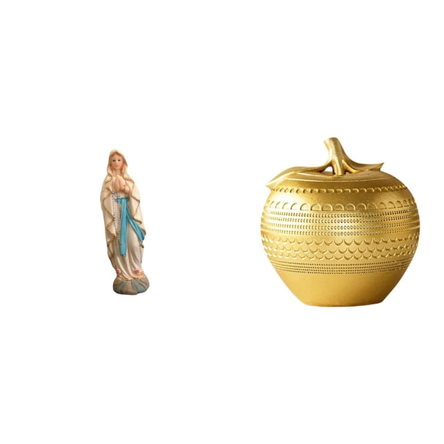 Figura De La Virgen María En Resina, Adorno Decorativo Para Escritorio, Escultura De La Virgen María, Ideal Para Estantería, Comedor, Dormitorio U Oficina.