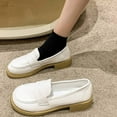 thumbnail image 4 of Lufly British Style Moccasin Shoes Flat Heel Round Head Shoes College Style Single Shoes Non-slip Comfortable Soft Sole Ladies Single Shoes Moccasin Shoes, 4 of 7