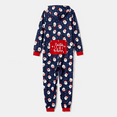 thumbnail image 4 of PatPat Christmas Pajamas for Women Matching Family Pajamas Hooded One Piece Long Sleeve Blue Santa PJs Women’s Loungwear Sleepwear with Socks WomenS, 4 of 9