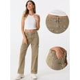 thumbnail image 2 of DARING DIVA Women's High Waist Baggy Y2K Street Cargo Pants with Pockets XS Camel, 2 of 6