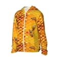 thumbnail image 2 of Gaeub Bees on Hive Honeycomb Men's and Women's UPF 50+ Long-Sleeved Sun Protection Clothing, Fishing Shirt Long Sleeve Zip - X-Large, 2 of 9