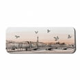 thumbnail image 1 of Landscape Computer Mouse Pad, Panorama Sketch Art Sunset View of Paris from Pont Des Arts with Pigeons River, Rectangle Non-Slip Rubber Mousepad Large, 31" x 12" Gaming Size, Peach Grey, by Ambesonne, 1 of 2