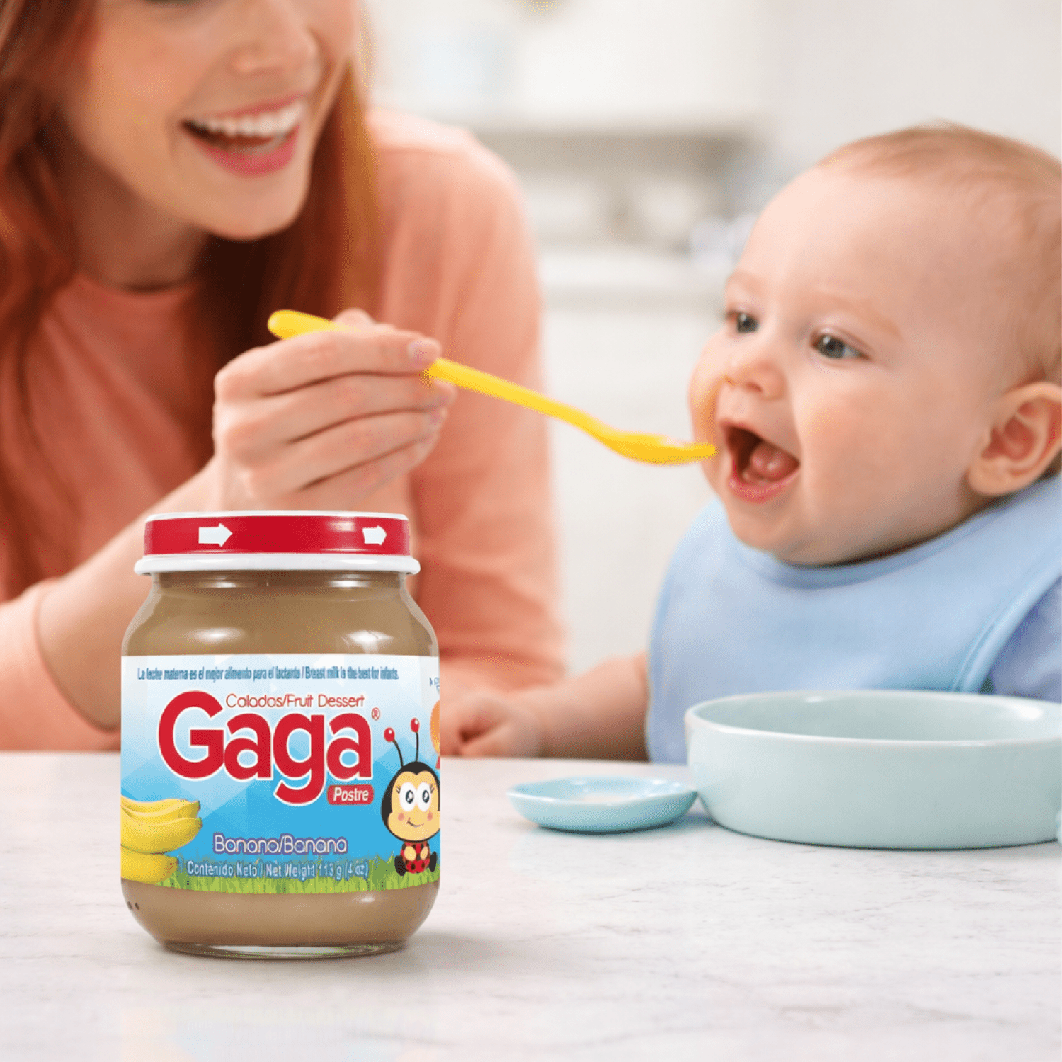Gaga Banana Baby Food Fruit Puree, 4 oz Jar - Smooth and Ready to Serve