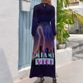thumbnail image 3 of Miami Vice Neon Long Dress Dress women Womens dresses Evening gown summer dress korean women, 3 of 5