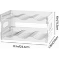 thumbnail image 2 of Stackable Bottle Organizer Holder for Cabinet, 2-Tier Clear Cup Organizer Rack for Stanley Tumbler, Countertop, Pantry, Fridge - Water Bottle Storage Shelves for Kitchen, 2 of 7