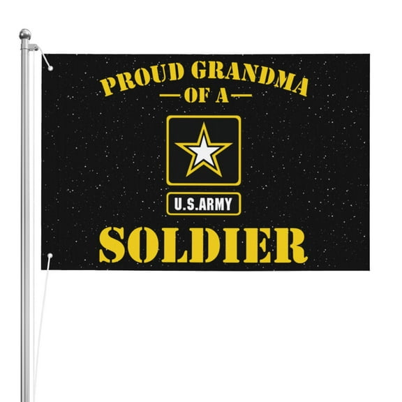 Proud Grandma Of A Us Army Soldier Double Sided Flag 2x3ft For Home/Company/Indoor Outdoor Decoration Heavy Duty 100% Polyester Banner