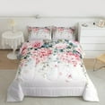 thumbnail image 2 of Castle Fairy Women Girls Teens Spring Graden 2Pcs Bedding Comforter Set,Pink Flower Butterfly Twin Comforter Sets,Botanical Plants Breathable Bedding Set,Ultra Soft Home Decor, 2 of 8