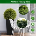 thumbnail image 3 of 23.2 Inch Topiary Balls Outdoor Set of 2, Artificial Eucalyptus Topiary Balls Garden Spheres Hanging Decorative Balls for Patio Garden and Indoor, Wedding Decoration, 3 of 6