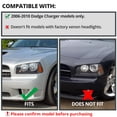 thumbnail image 3 of Spec-D Tuning Projector Headlights Black Compatible with 2006-2010 Dodge Charger, Left + Right Pair Headlamps Assembly, 3 of 7