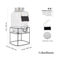 thumbnail image 4 of Dispensador De Bebidas 5 Litros De Vidrio Con Base De Metal Tapa y Espiga Vitrolero Tipo Mason Jar ColorHome blanco, 4 of 7