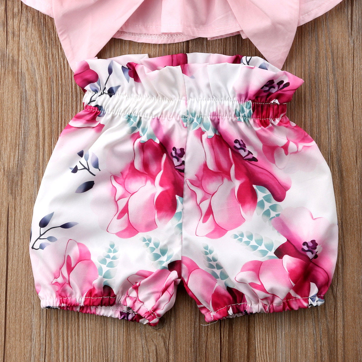 Outfits Set Infant Baby Girls Sleeveless Backless Halter Bowknot Top Floral Shorts Bloomers Summer Clothes 