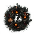 thumbnail image 2 of sruoe Halloween Decorations, Indoor Outdoor Halloween Decor, Artificial Wreaths, Halloween Decorations for Outside, Halloween Simulation Decorative Wreath Door Wall Party Decor, 2 of 6