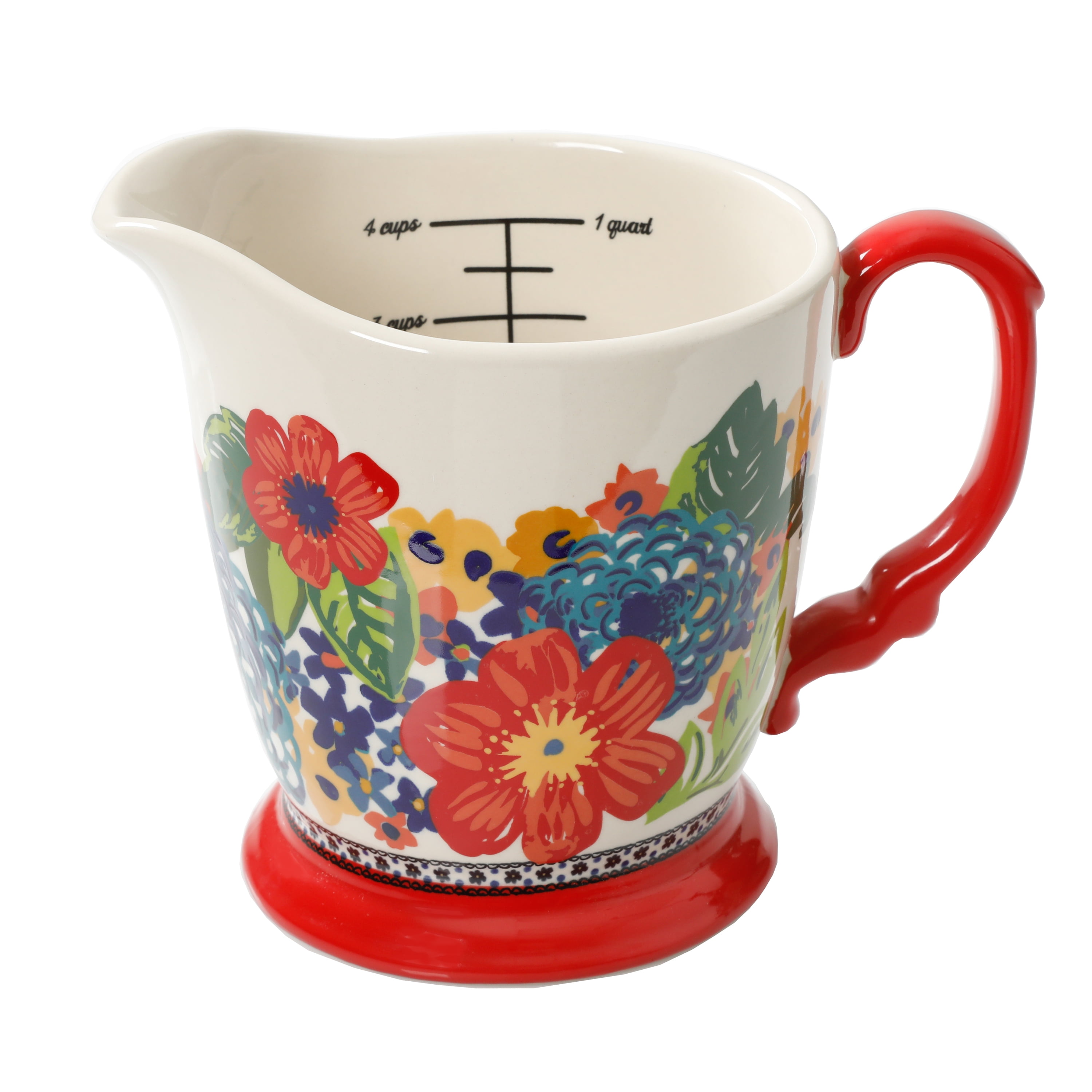 The Pioneer Woman Dazzling Dahlias 9-Piece Stoneware Measuring Set