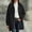 Black, variant on IUYRTFE Women's Hooded Zip Up Mid Length Sweatshirt Jacket with Pockets Casual Relaxed Fit Coat