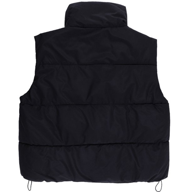 Gibobby Chaleco dama, Chaleco acolchado para mujer, con un bolsillo interior, cuello alto, chaleco acolchado ligero para mujer(Negro,G)
