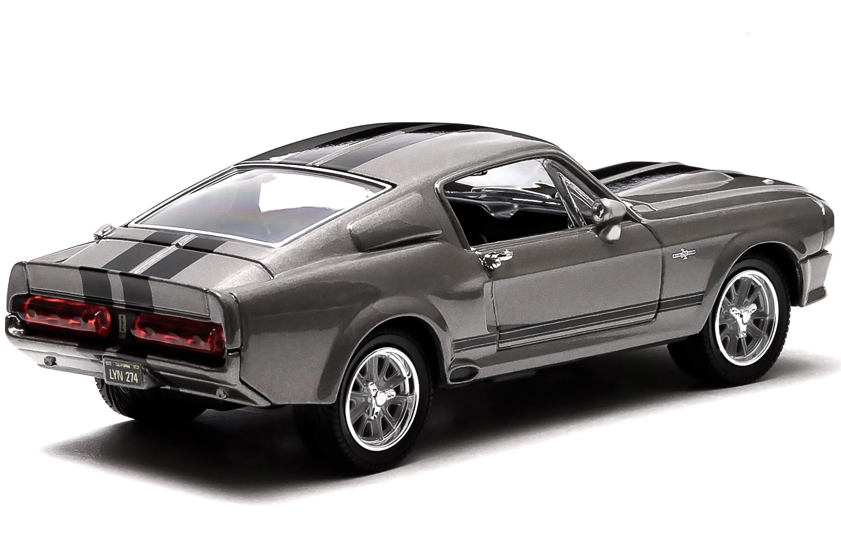 1967 Ford Mustang Custom "Eleanor" Gray Met. w/ Black Stripes "Gone in 60 Seconds" (2000) Movie 1/43 Diecast Model by Greenlight