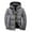 Light Gray, variant on Men's Jacket Men Winter Casual Solid Hooded Zipper Pockets Long Sleeve Cardigan Eiderdown Coat Jacket Men Jackets for Men Light Jackets for Men Winter Jackets for Men Coats for Men