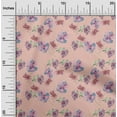 thumbnail image 1 of oneOone Cotton Cambric Peach Fabric Flower & Leaves Watercolor Craft Project Decor Fabric Print By The Yard 56 Inche Wide, 1 of 4