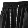 thumbnail image 6 of HOOMEUMY Men Shorts Stylish Comfy Summer Oversized Elastic Waist Baseball Hiking Short Pants with Pockets Black XXL, 6 of 6