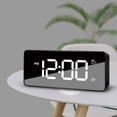 thumbnail image 3 of Reloj despertador digital LED Injueey Snooze con tira de USB espejo Electrónico Negro, 3 of 6
