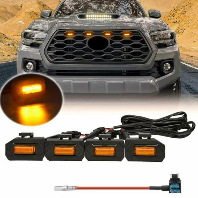 4x de luces de rejilla LED delanteras Lámparas de rejilla aptas para Cola Luces de la parrilla del coche