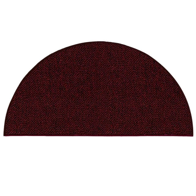 Saturn Collection Pet Friendly Indoor Outdoor Area Rug Burgundy - 36" x 72" Half Round