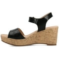 thumbnail image 2 of Journee Womens Ranae Ankle Strap Platform Cork Wedge Sandals, 2 of 9