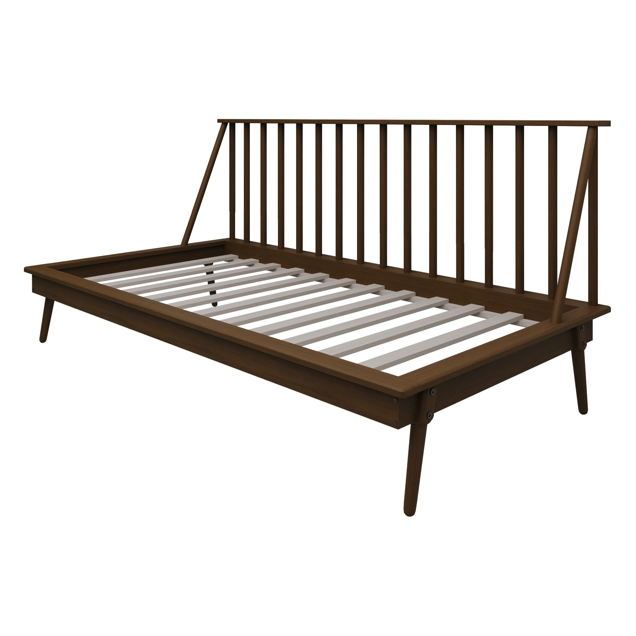 Castle Place Vintage Spindle Twin Size Wooden Daybed, Walnut
