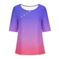 thumbnail image 4 of Women Casual Tops Trendy Long Shirts to Wear with Leggings Summer Clothes for Young Women 2026 Vacation, 4 of 5