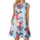 thumbnail image 1 of Moda mujer sin mangas Rounk cuello verano cómodo estampado bolsillos Casual suelta tanque vestido Fridja  qr2769, 1 of 8