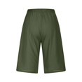 thumbnail image 4 of Hontri Womens Shorts Womens Casual Solid Side Pockets Pants Shorts Elastic Waist Pockets Daily Mid Long Shorts Beach Shorts for Women, 4 of 6