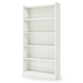 thumbnail image 2 of Industrial 72-inch Tall Bookcase 6-Tier Gray Library Bookshelf White, 2 of 5
