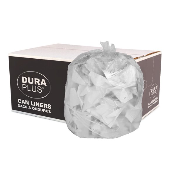 DuraPlus® Strong Garbage Bag, Clear, 26" x 36", 200 Bags/Case