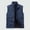 Blue, variant on Afuyipoi Men's Fleece - Lined Vest Solid Color Outdoor Multi - Pocket Stand - Collar Casual Velvet Top Blue Size 3XL