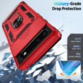 thumbnail image 4 of for Google Pixel 6 Case with Camera Lens Cover HD Screen Protector, 10 FT Military Grade Drop Protection, Magnetic Ring Holder Kickstand Protective Phone Case, Red, 4 of 12
